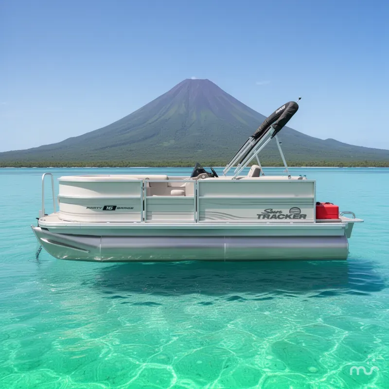 Slide: The Image of Sun Tracker Party Barge 16 DLX 2026 - 2
