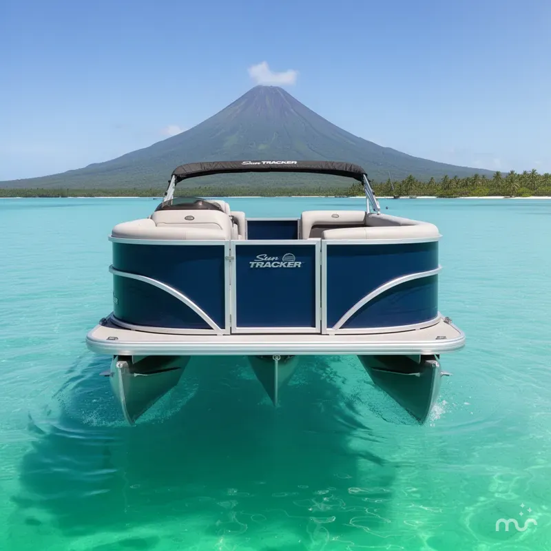 Slide: The Image of Sun Tracker Party Barge 16 DLX 2026 - 3