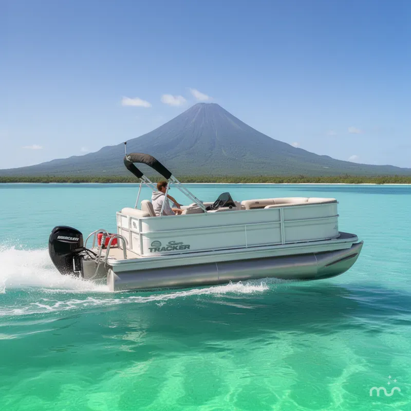 Slide: The Image of Sun Tracker Party Barge 16 DLX 2026 - 4