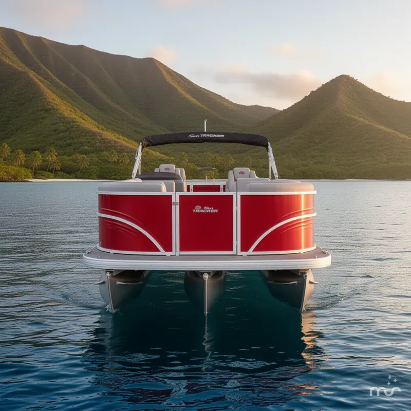 Slide: The Image of Sun Tracker Party Barge 22 DLX 2026 - 1