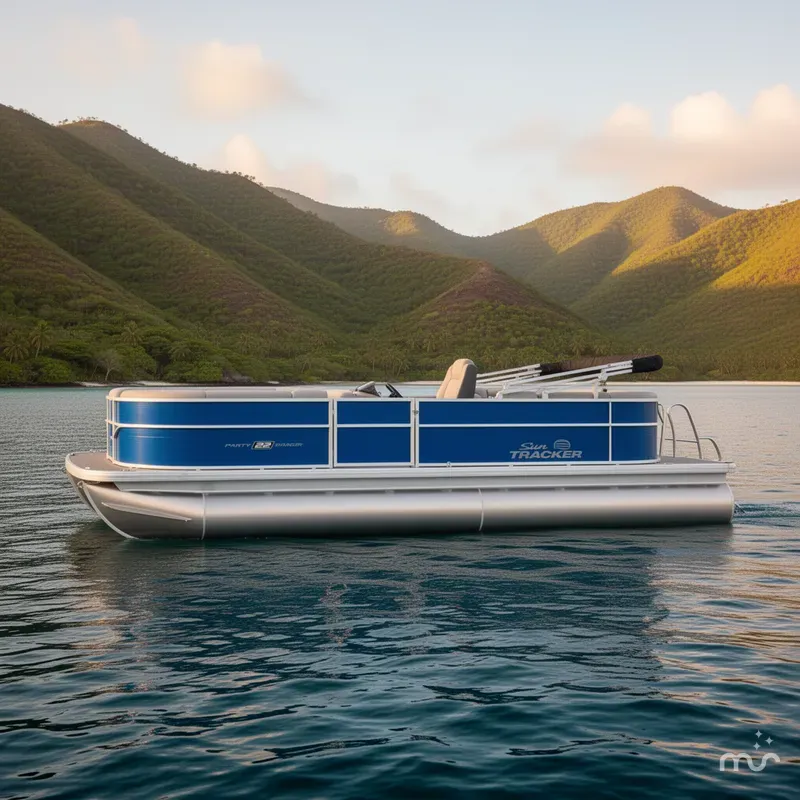 Slide: The Image of Sun Tracker Party Barge 22 DLX 2026 - 2