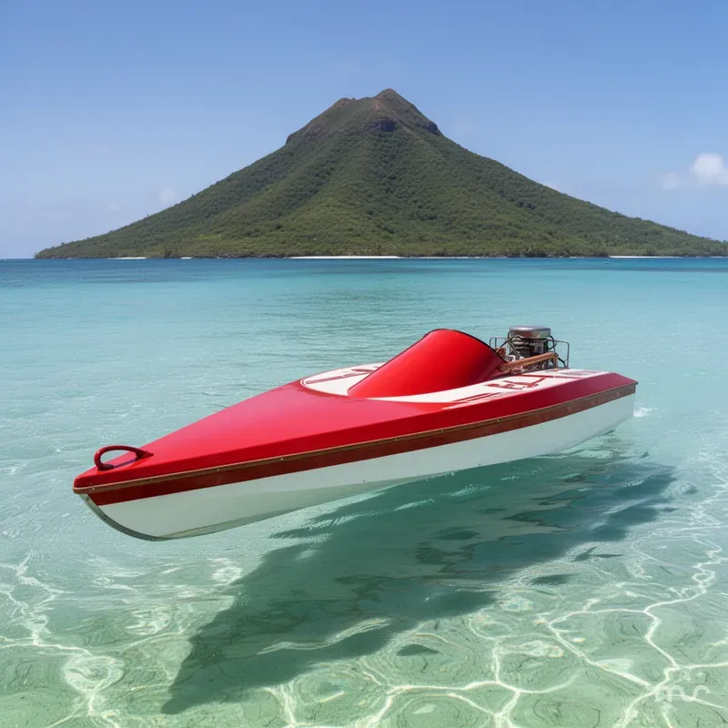 Slide: The Image of Custom 13' Desilva F class Alky race boat 1987 - 2