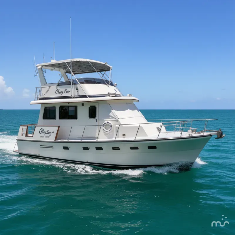 Slide: The Image of Cheoy Lee 52 Efficient Cockpit Motor Yacht 1988 - 0