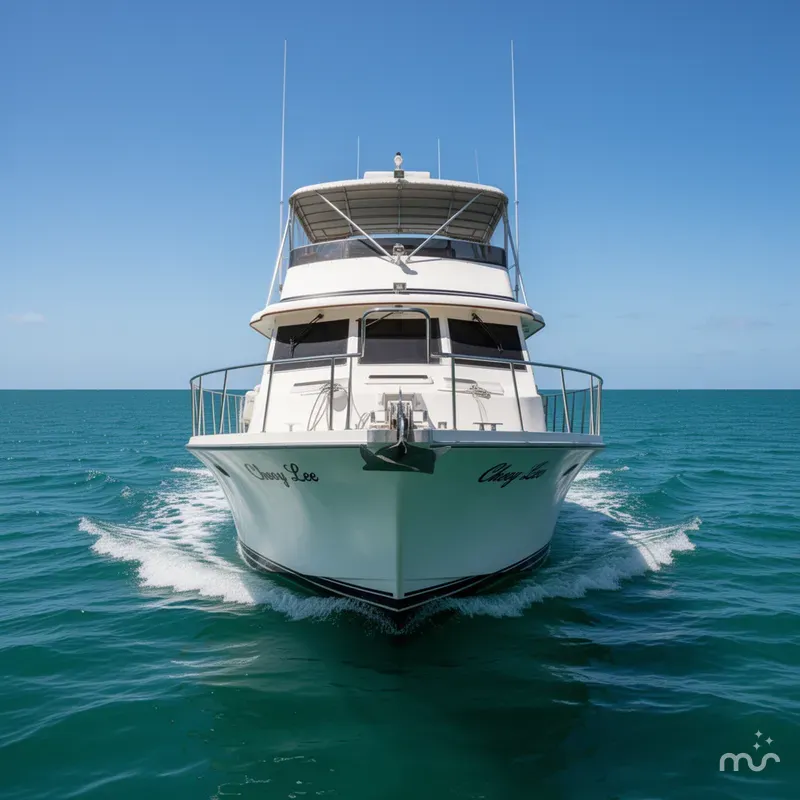 Slide: The Image of Cheoy Lee 52 Efficient Cockpit Motor Yacht 1988 - 2