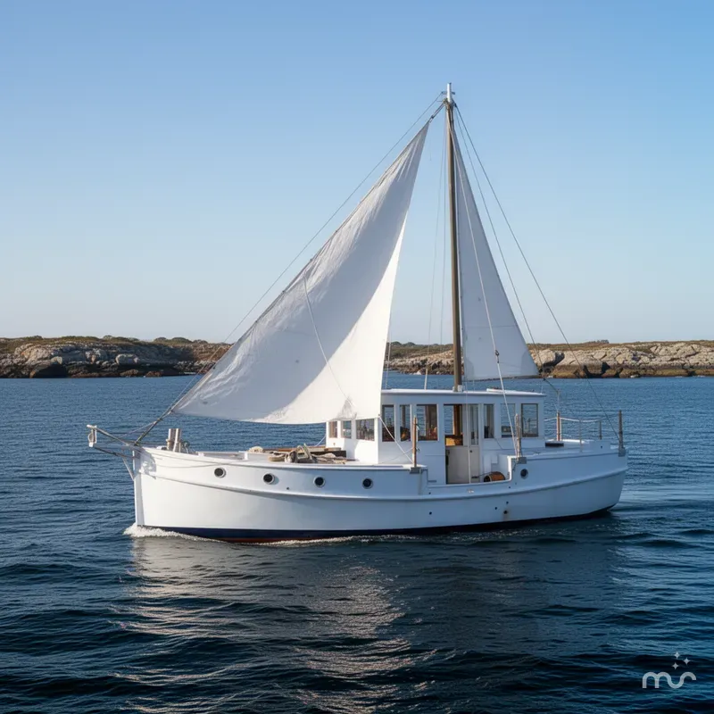 Slide: The Image of Custom Sail-Assisted Trawler 2005 - 2