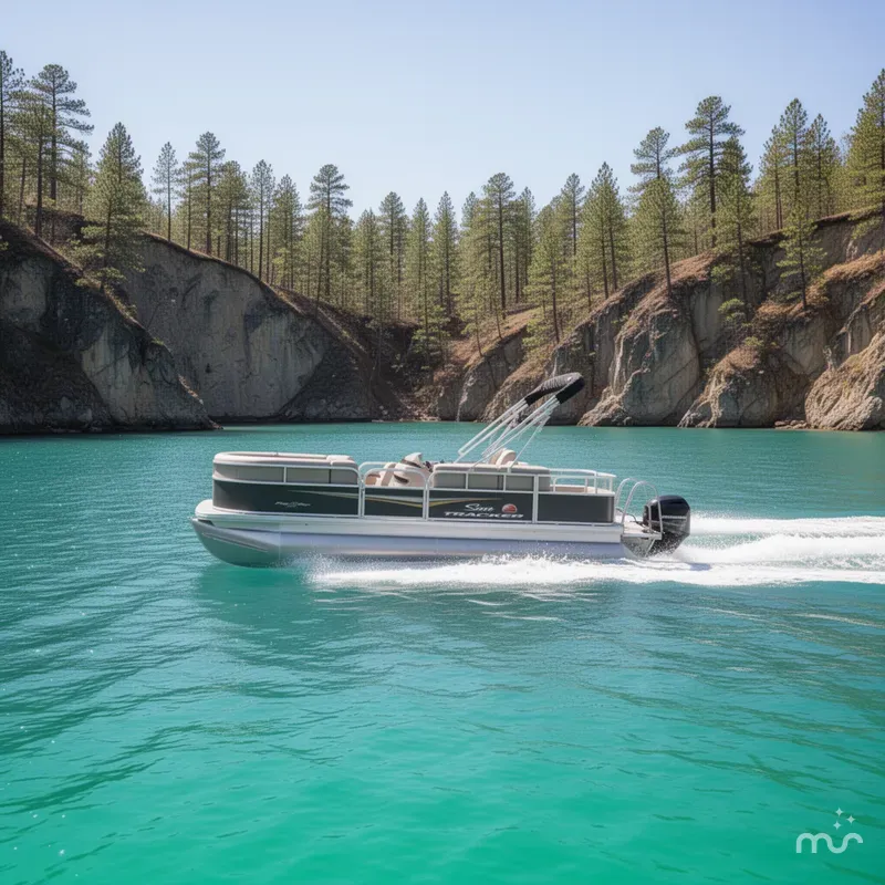 Slide: The Image of Sun Tracker Party Barge 18 DLX 2025 - 4