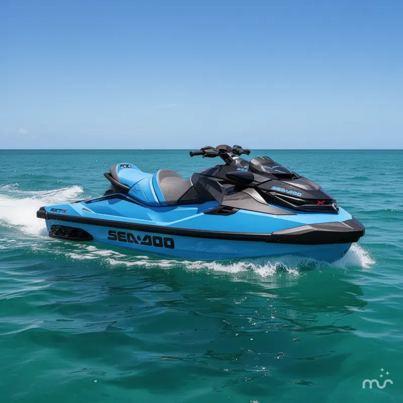 Slide: The Image of Sea-Doo RXT-X™ 325 Gulfstream Blue Premium 2026 - 0