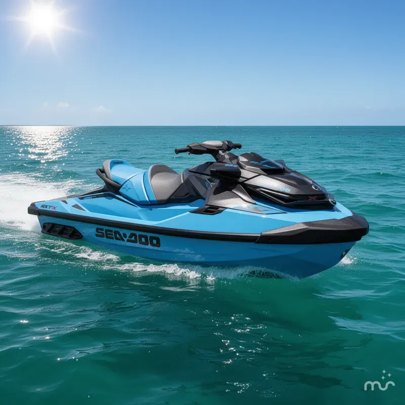 Slide: The Image of Sea-Doo RXT-X™ 325 Gulfstream Blue Premium 2026 - 2