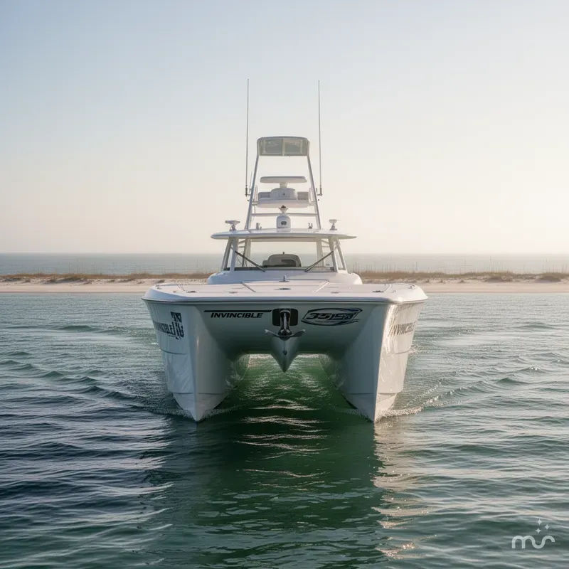 Slide: The Image of Invincible 35 Catamaran 2021 - 1