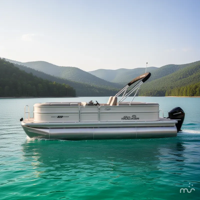 Slide: The Image of Sun Tracker Party Barge 22 DLX 2026 - 4