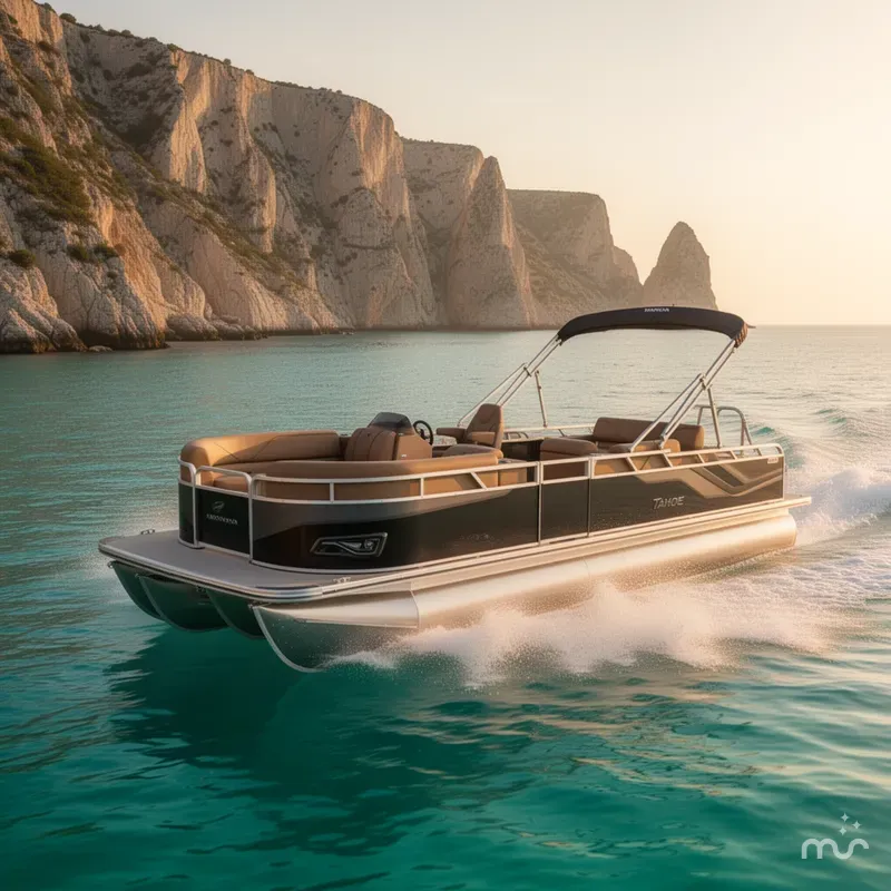 Slide: The Image of Tahoe Sport 2385 Swingback (VRB) Tritoon & Honda 4-Stroke EFI 2026 - 1