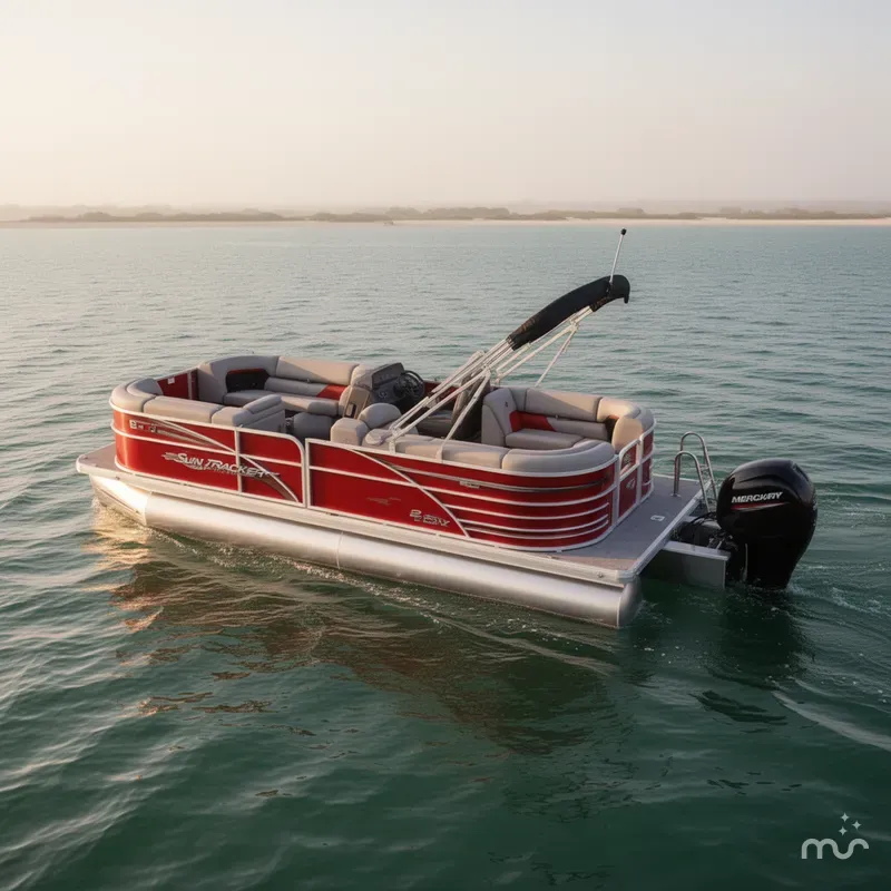 Slide: The Image of Sun Tracker Party Barge 22 DLX 2026 - 0