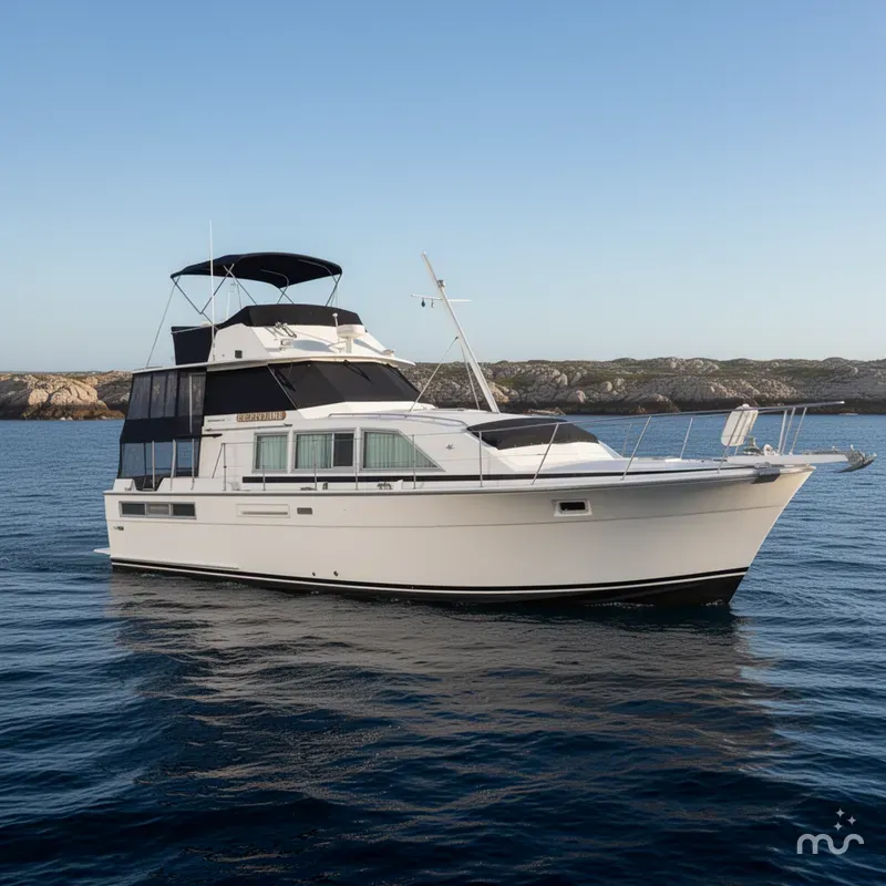 Slide: The Image of Bertram 42 Flybridge Motor Yacht 1977 - 2