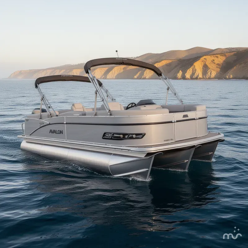 Slide: The Image of Avalon Catalina Quad Lounge - 23 FT w/ 150HP Mercury 2026 - 1
