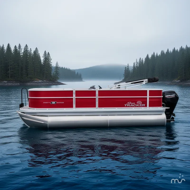 Slide: The Image of Sun Tracker Party Barge 18 DLX 2026 - 2