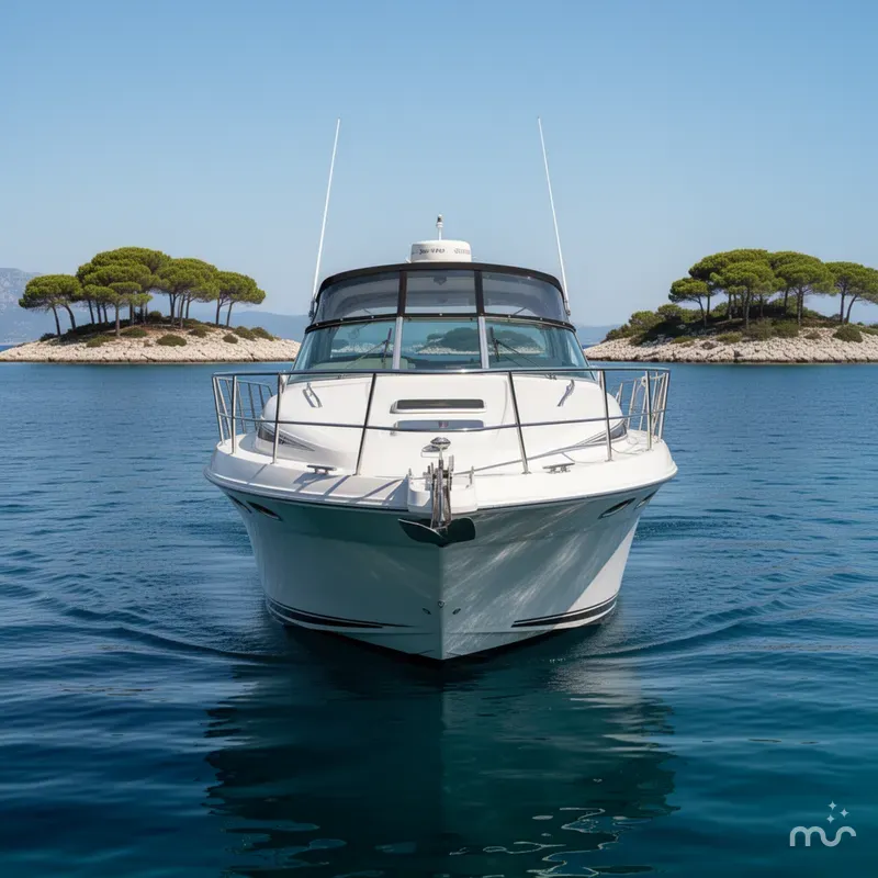 Slide: The Image of Sea Ray 400 Express Cruiser 1994 - 1