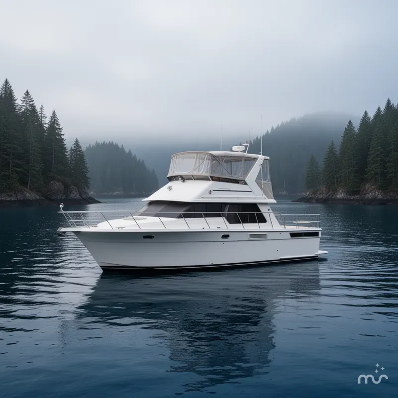 Slide: The Image of Carver Yachts 440 Aft Cabin Motor Yacht 1995 - 2