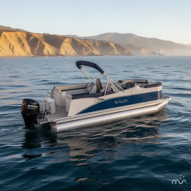 Slide: The Image of Avalon Catalina Quad Lounger Shift - 23 FT w/ 200HP Mercury! 2026 - 2