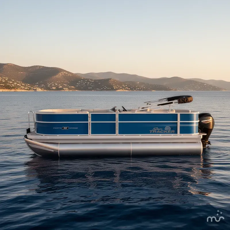 Slide: The Image of Sun Tracker Party Barge 18 DLX 2026 - 2