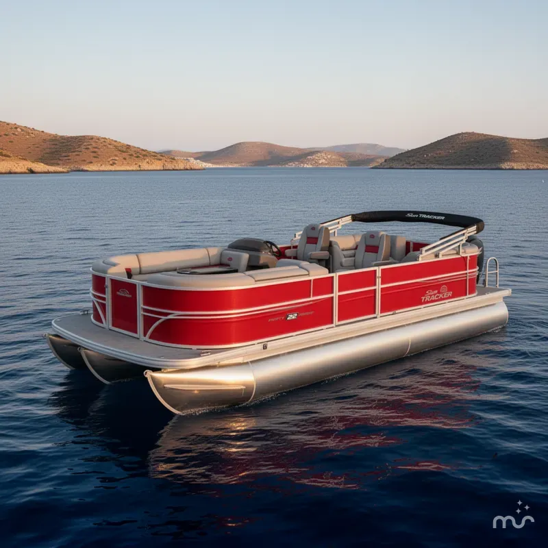 Slide: The Image of Sun Tracker Party Barge 22 DLX 2026 - 2