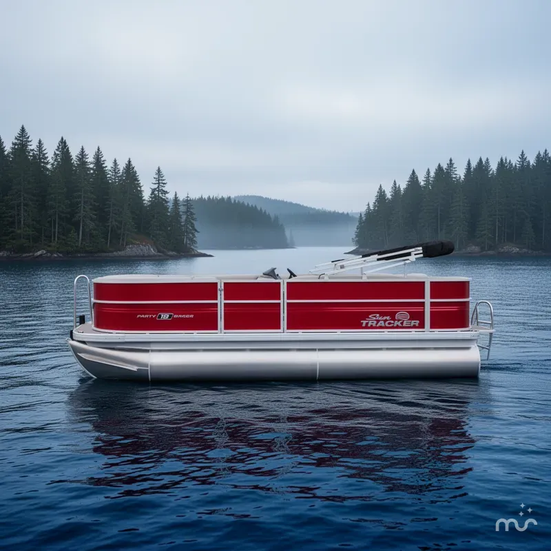 Slide: The Image of Sun Tracker Party Barge 18 DLX 2026 - 2