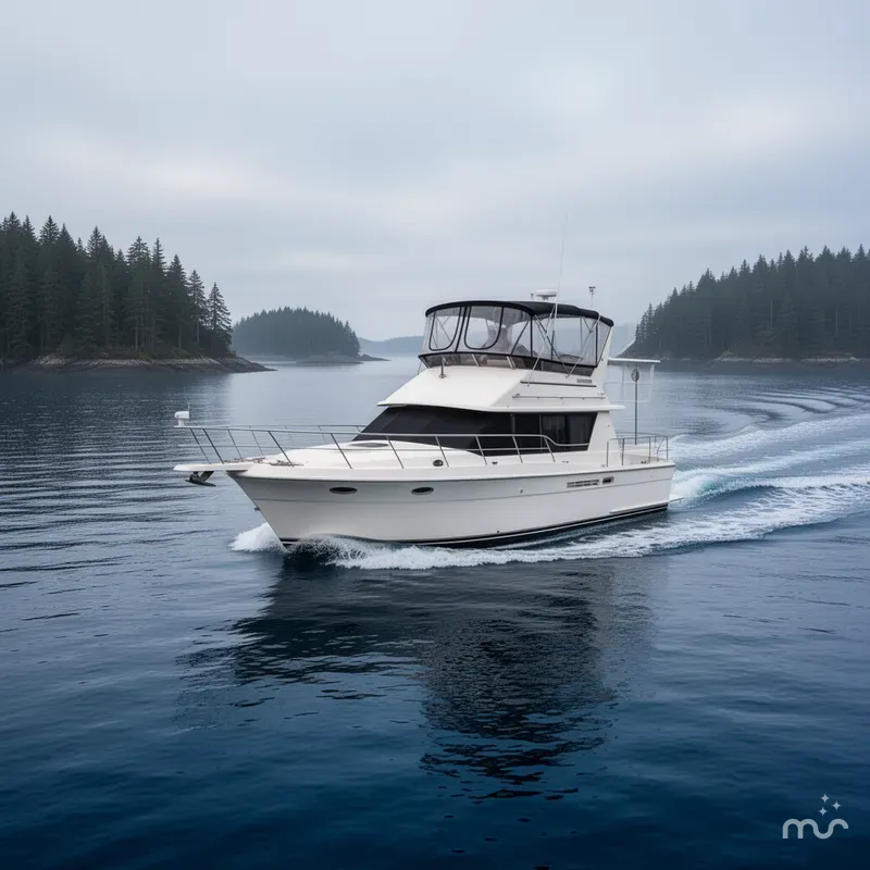 Slide: The Image of Carver Yachts 38 Aft Cabin Motor Yacht 1992 - 2