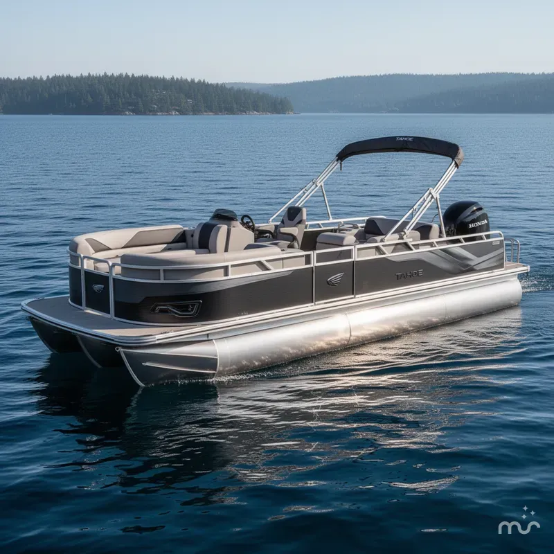 Slide: The Image of Tahoe Sport 2385 Swingback (VRB) Tritoon & Honda 4-Stroke EFI 2026 - 0