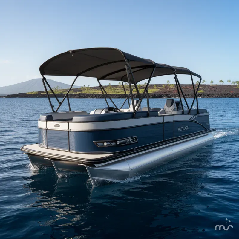 Slide: The Image of Avalon 2385 Catalina Quad Lounger, Tri Toon High Performance 2026 - 2