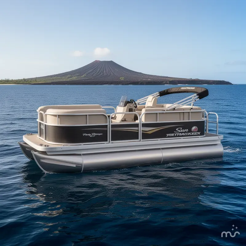Slide: The Image of Sun Tracker Party Barge 16 DLX 2026 - 2