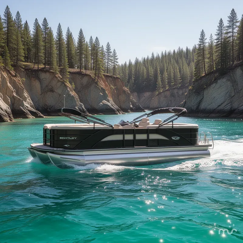 Slide: The Image of Bentley Pontoons Legacy 243 Navigator 2026 - 2