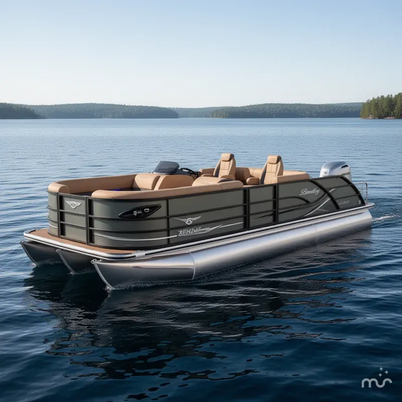 Slide: The Image of Bentley Pontoons Legacy 223 QSB Swingback Tritoon & Honda 4-Stroke EFI 2026 - 0