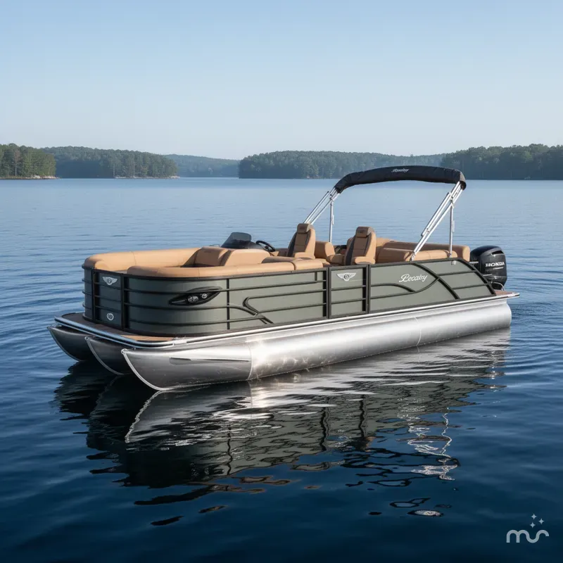 Slide: The Image of Bentley Pontoons Legacy 223 QSB Swingback Tritoon & Honda 4-Stroke EFI 2026 - 2
