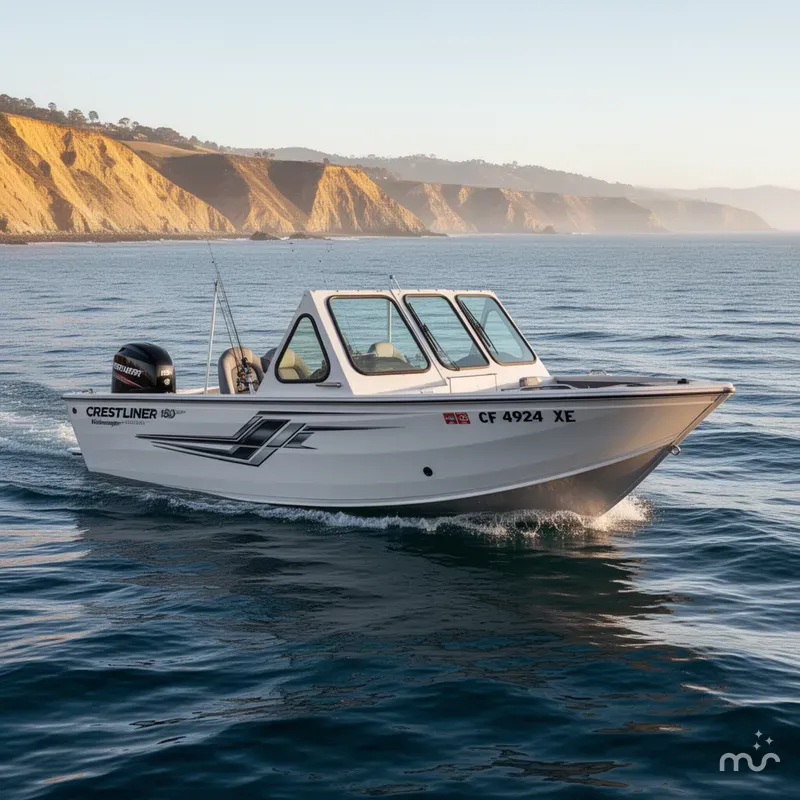 Slide: The Image of Crestliner 1850 Commander Elite w/ 150HP Mercury & 9.9HP Kicker! 2020 - 0