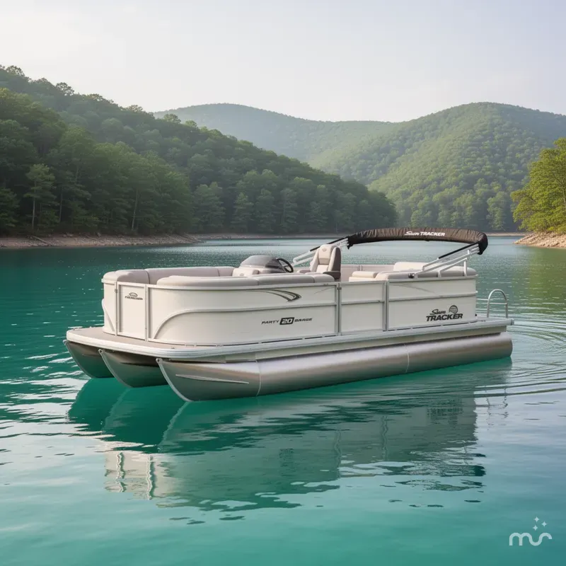 Slide: The Image of Sun Tracker Party Barge 20 DLX 2026 - 4