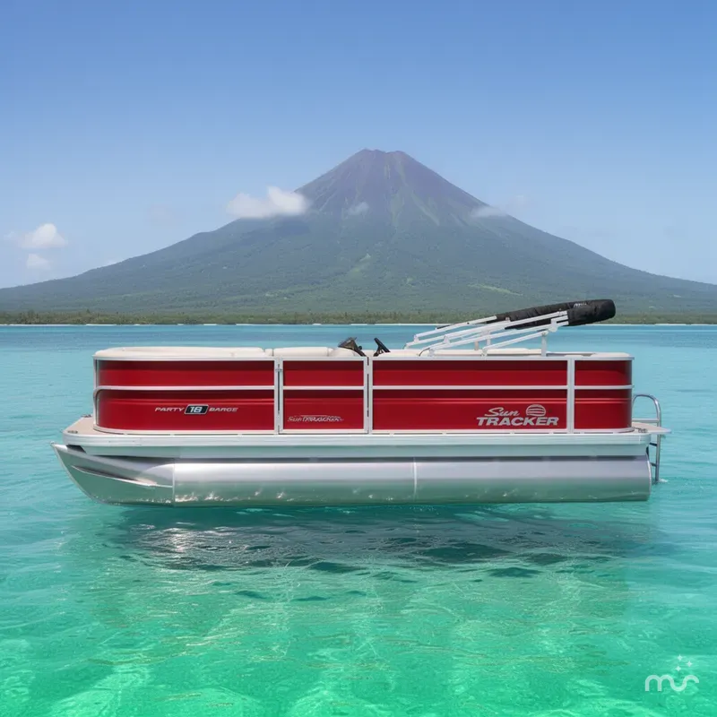 Slide: The Image of Sun Tracker Party Barge 18 DLX 2026 - 2