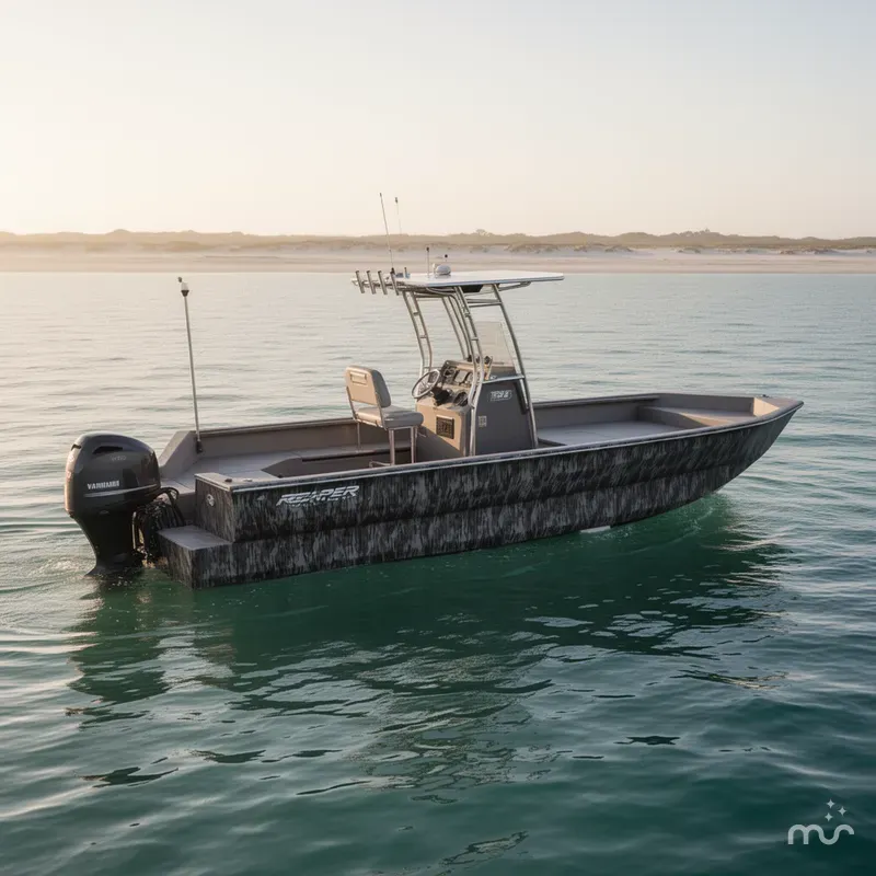 Slide: The Image of Reaper Boats 756 Step Transom 2026 - 2