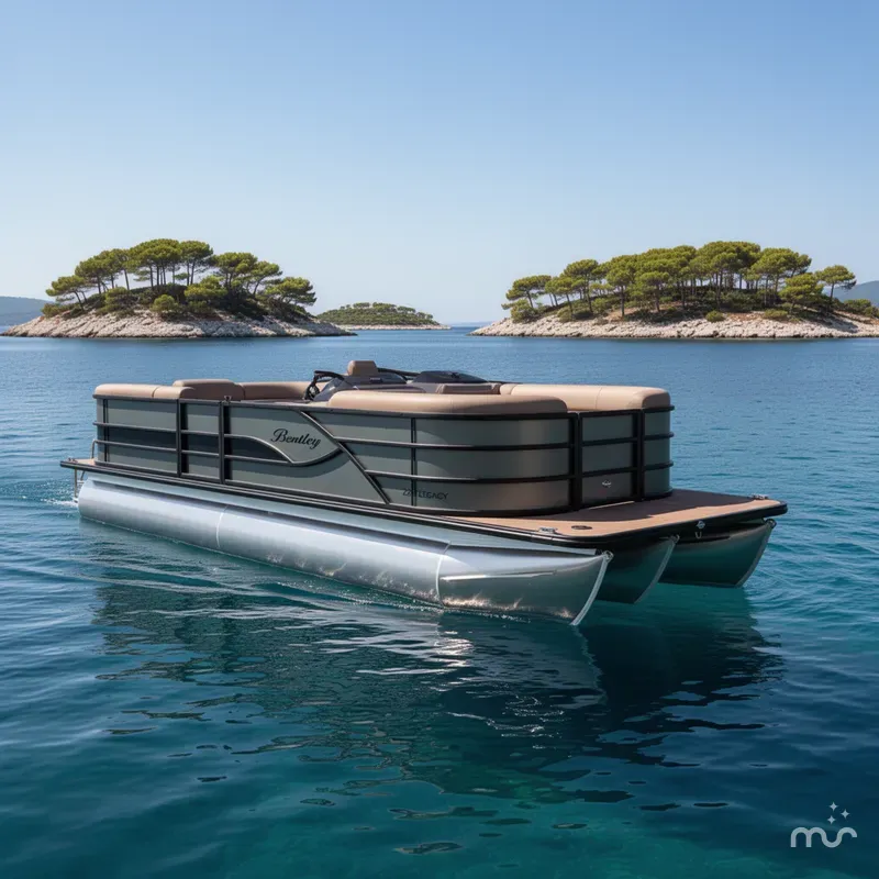 Slide: The Image of Bentley Pontoons Legacy 220 Navigator 2026 - 2