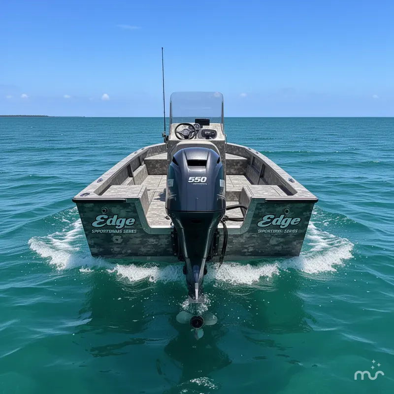 Slide: The Image of Edge Boats Sportsman Series 550 2026 - 2