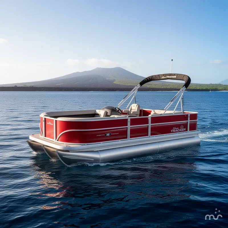Slide: The Image of Sun Tracker Party Barge 18 DLX 2026 - 4