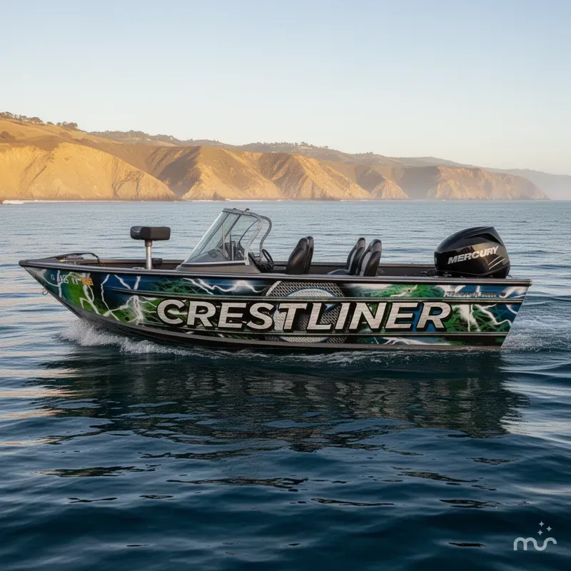 Slide: The Image of Crestliner 1950 Fish Hawk Walk-through w/ 175HP Mercury! 2018 - 1