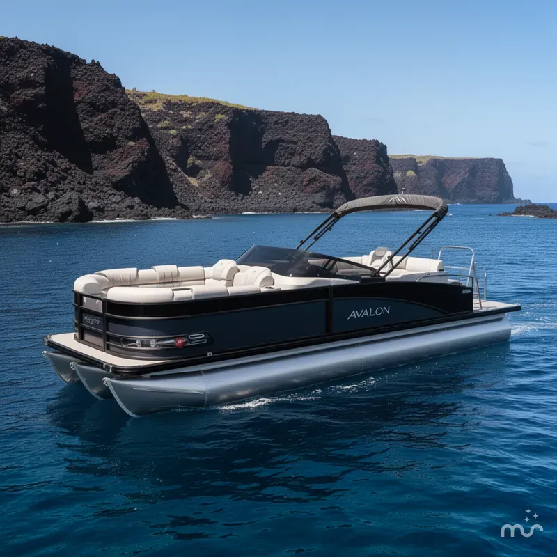 Slide: The Image of Avalon Catalina Quad Lounger Shift Windshield 25 FT 2026 - 2