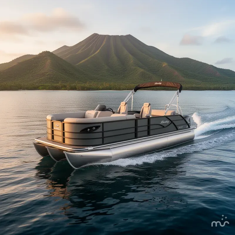 Slide: The Image of Bentley Pontoons Legacy 223 Swingback Tritoon & Honda 4-Stroke EFI 2026 - 1