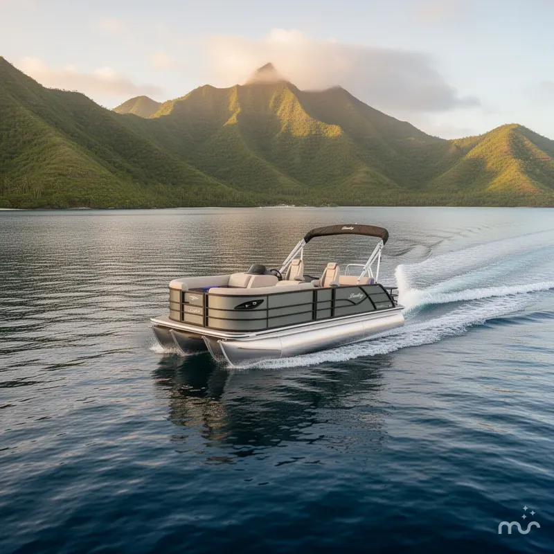 Slide: The Image of Bentley Pontoons Legacy 223 Swingback Tritoon & Honda 4-Stroke EFI 2026 - 2