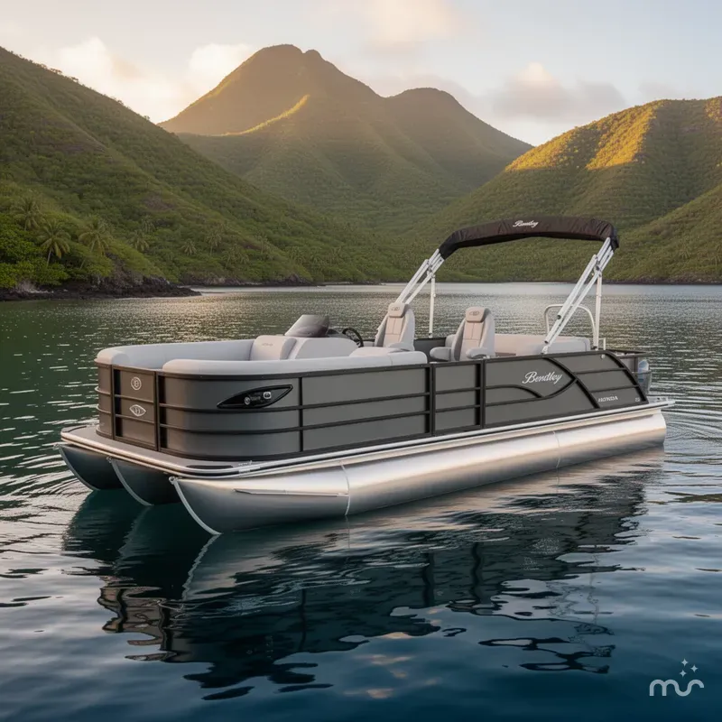 Slide: The Image of Bentley Pontoons Legacy 220 Swingback & Honda 4-Stroke EFI 2026 - 1