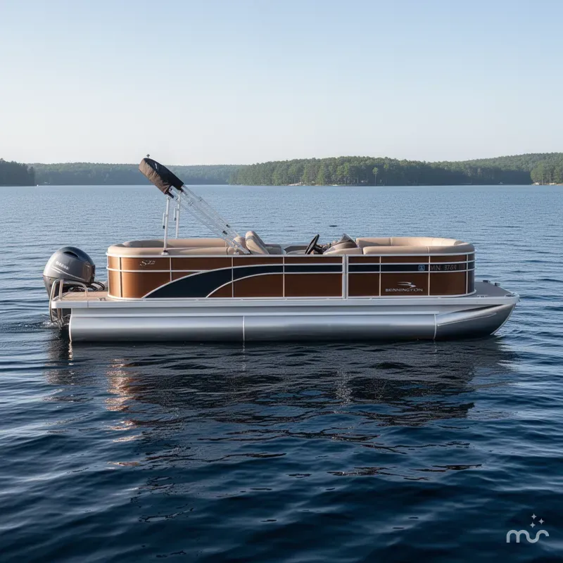 Slide: The Image of Bennington 22 SSR Quad Lounge Pontoon 2020 - 0