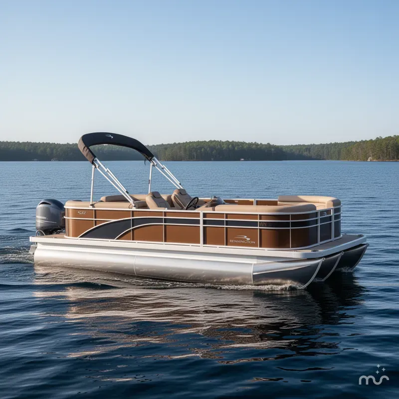 Slide: The Image of Bennington 22 SSR Quad Lounge Pontoon 2020 - 1