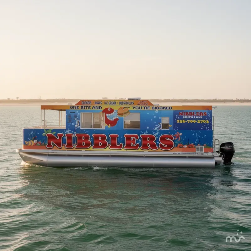 Slide: The Image of American Pontoon 30' Food Service Boat 2013 - 0