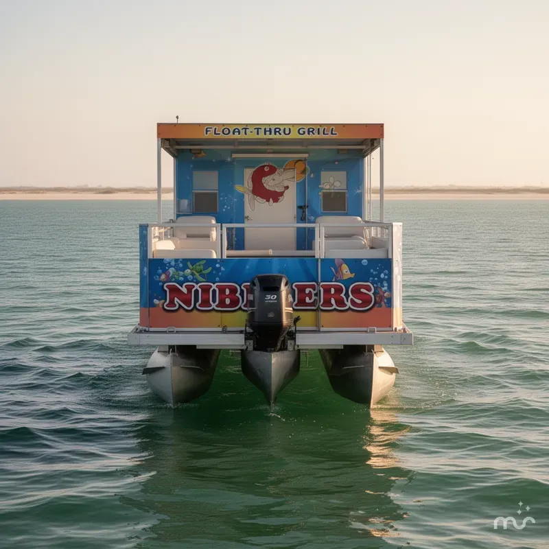 Slide: The Image of American Pontoon 30' Food Service Boat 2013 - 1