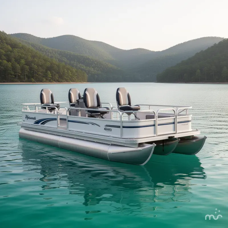 Slide: The Image of Hotwoods Pontoons Aluma Sport 716 2026 - 2