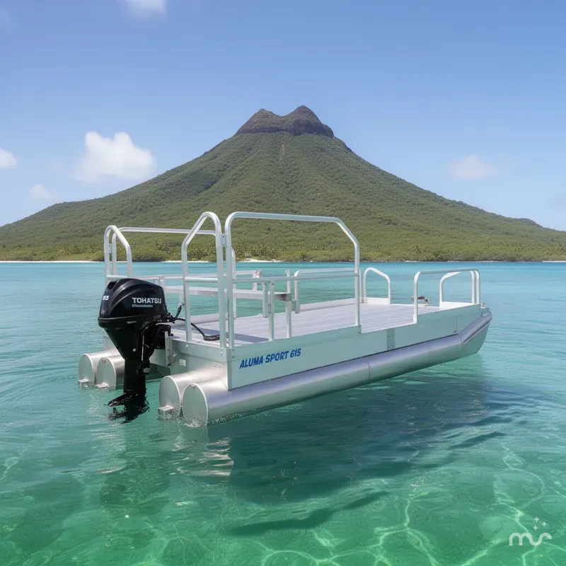 Slide: The Image of Hotwoods Pontoons Aluma Sport 615 2026 - 3